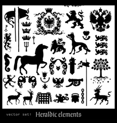 Heraldic elements Heraldic elements vector image