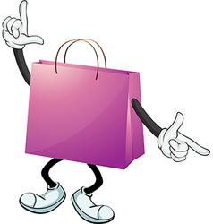 A purple bag vector image