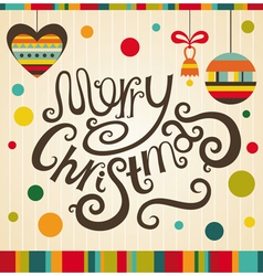 Merry christmas card vector image