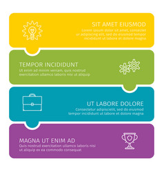 Steps of process business colorful Steps of process business colorful vector image