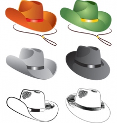 Cowboy hats vector image