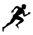 Runner Man Isolated Silhouette on White background vector image