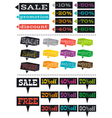 Color labels with sale offer vector image