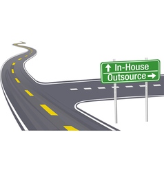Highway sign vector image