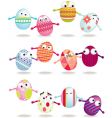 Bouncing eggs vector image