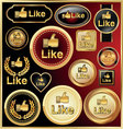 Elegant design like button vector image