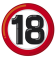 Under eighteen sign vector image