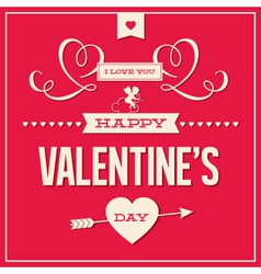Valentines day love card vector image