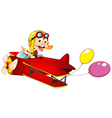 A monkey in airplane vector image