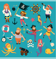 Pirate set Pirate set vector image