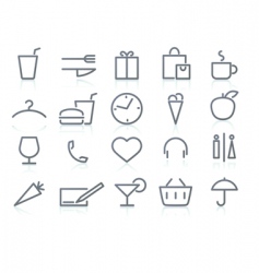 Icon set vector image