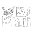 Set of business sketches vector image