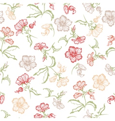 Seamless flower pattern vector image