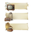 Retro banners vector image
