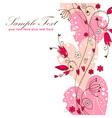 Elegant Valentine love floral postcard vector image