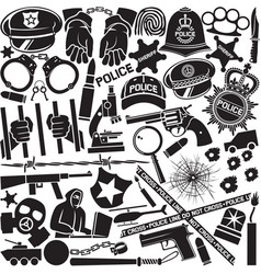 Police icons pattern or background Police icons pattern or background vector image