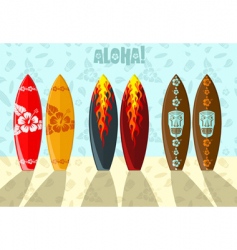 Illustration of surf boards vector image