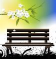 Park bench vector image