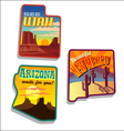 Arizona New Mexico Utah retro vector image