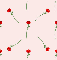 Nature flower seamless pattern red Nature flower seamless pattern red vector image