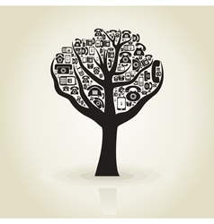 Tree phone vector image