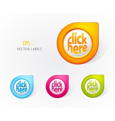 Set of colorful labels vector image