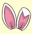 Pink bunny ears vector image