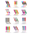 Writing drawing and painting tools icons set vector image