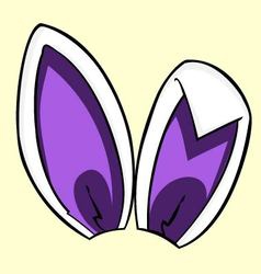 Purple bunny ears vector image