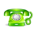 Retro green telephone vector image