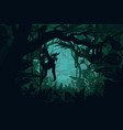 Natural jungle landscape template vector image