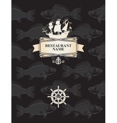 Menu with a pirate vector image