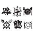 Restaurant icons vector image