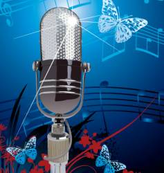 Microphone vector image