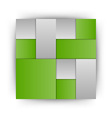 Business squares green vector image