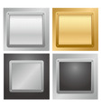 Metallic plaque backgrounds vector image