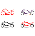 Motorcycle icons vector image