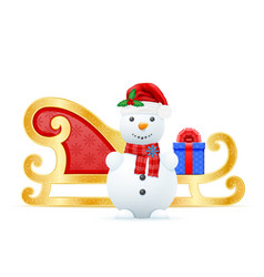 Christmas santa sleigh 01 Royalty Free Vector Image