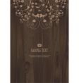Wooden floral vector image