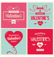 Set of valentines day card design vector image