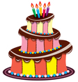 Birthday cake vector image