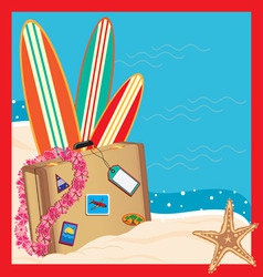 Tropical vacation invitation Tropical vacation invitation vector image