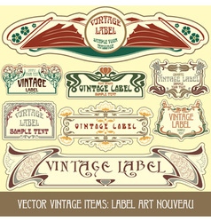 Label art nouveau vector image