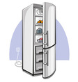Two door refrigerator vector image