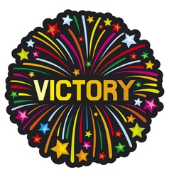 Victory firework vector image