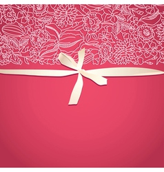 Pink ornamental card vector image