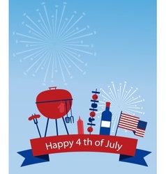 HAPPY independence day of america vector image