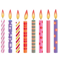 Birthday candles vector image