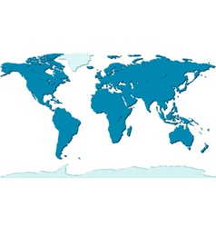 Relief world map vector image