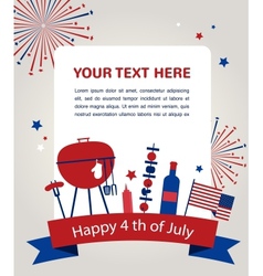 HAPPY independence day of america card or vector image